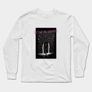 Lost in Limbo Artistic Streetwear Black and White Ink Sketch Painting Long Sleeve T-Shirt